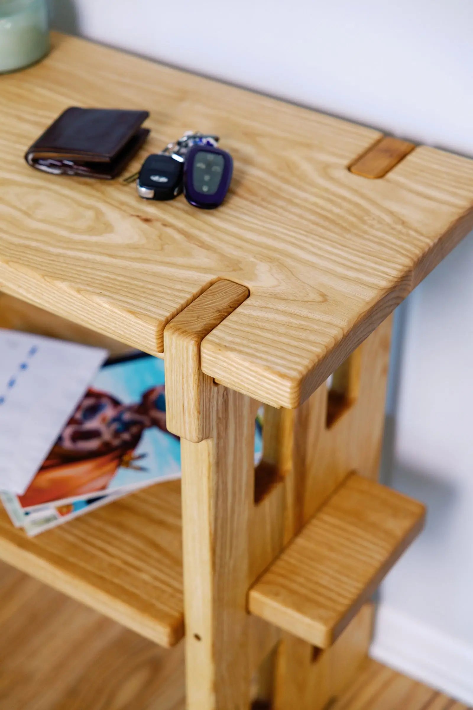 Handmade ash wood console table – perfect for entryways, foyers, or living rooms