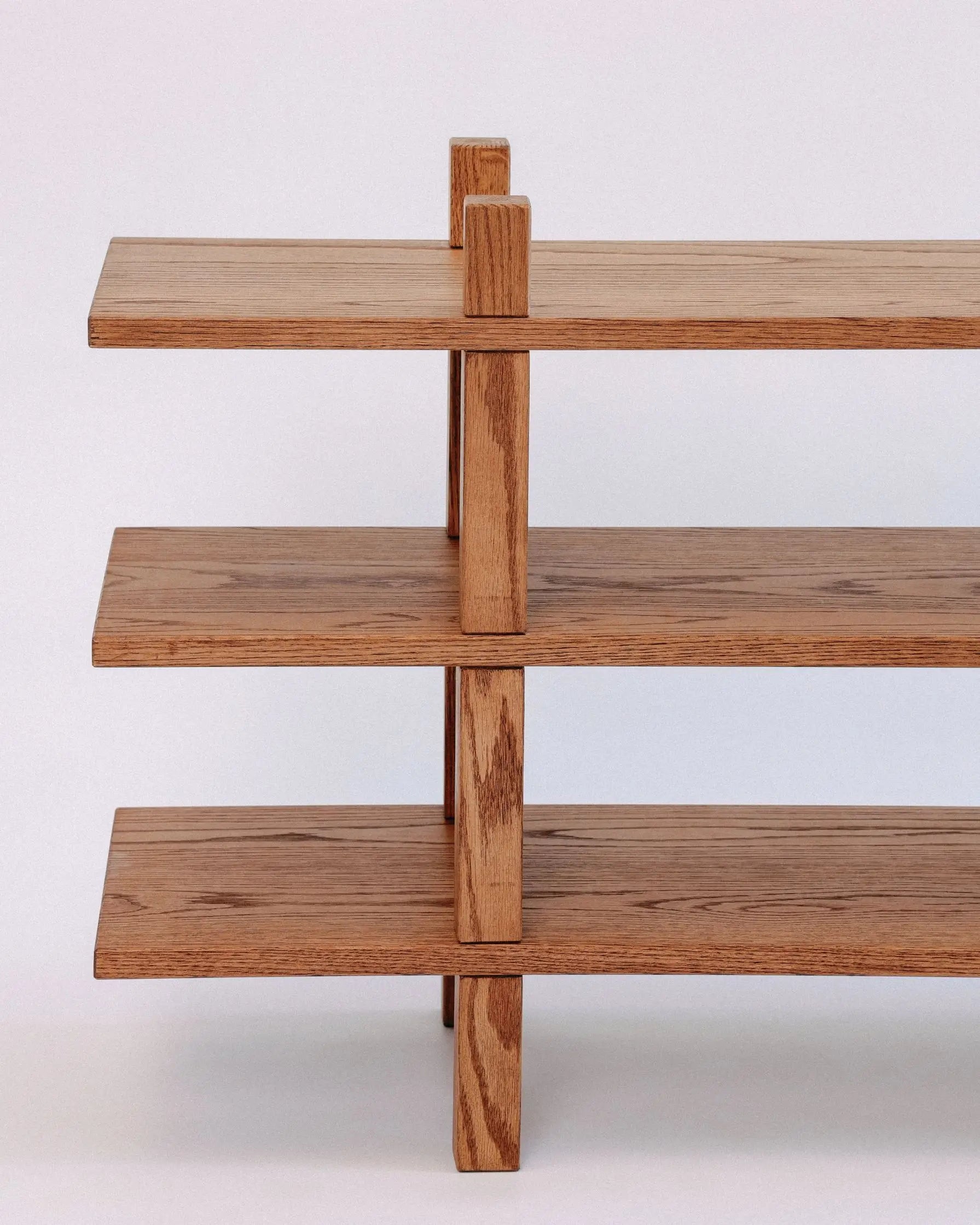 Wooden shoe rack with warm brown tone – perfect for closet or mudroom storage