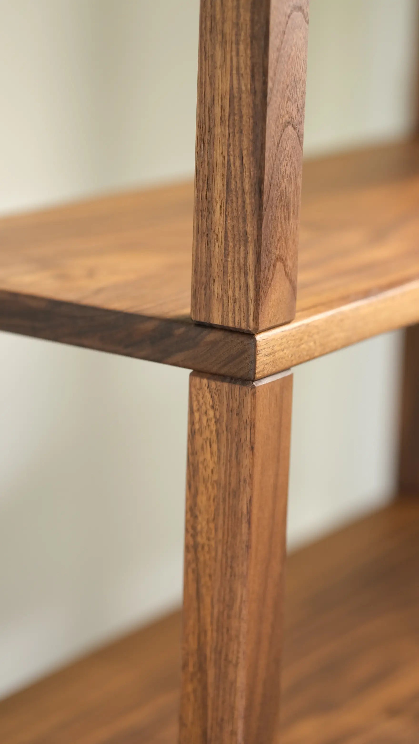 Artisan-crafted burnnut bookshelf – eco-friendly wood with warm earthy tones