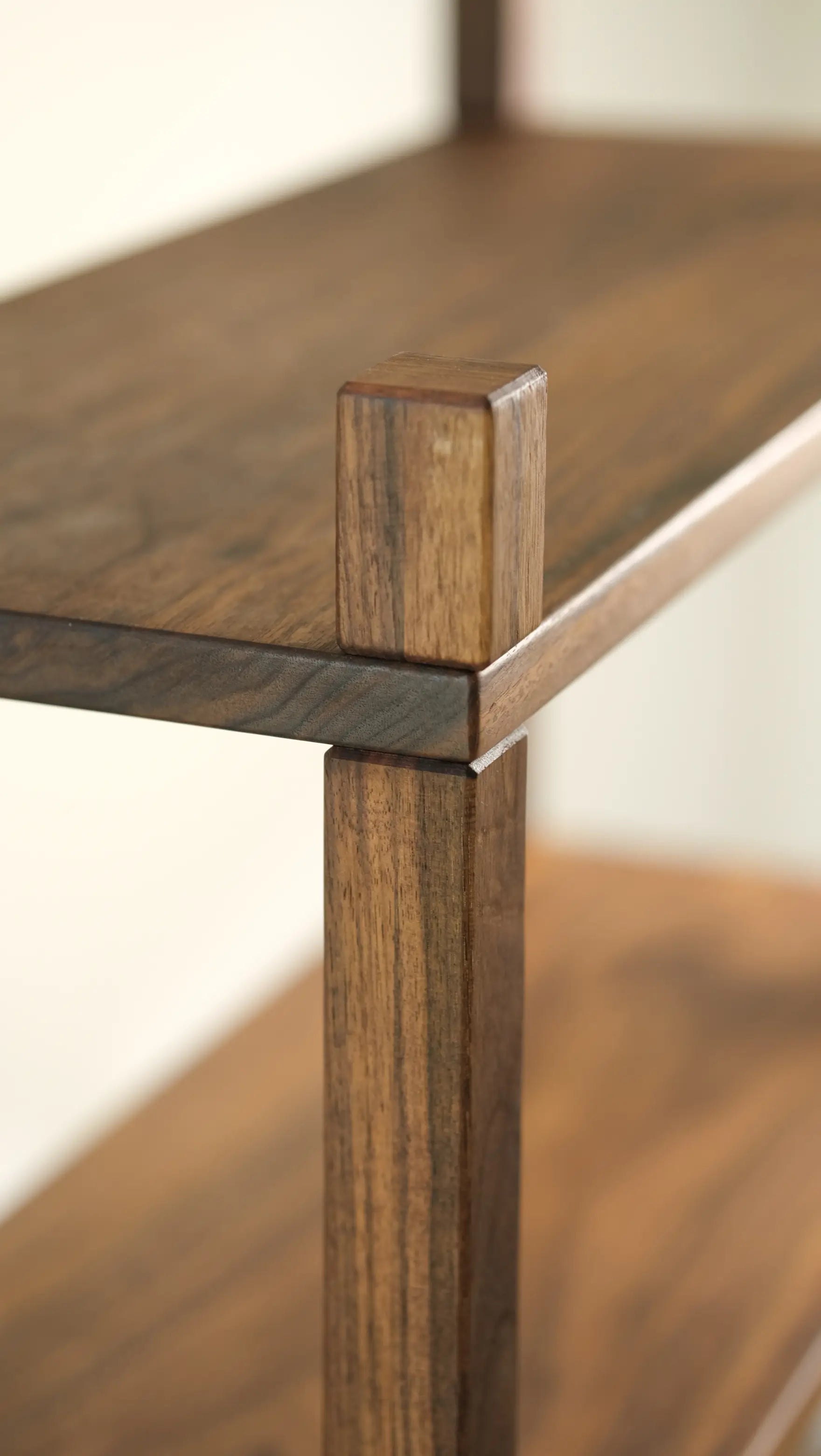 wooden bookshelf in burnnut finish – perfect for storing books, plants, and decor items