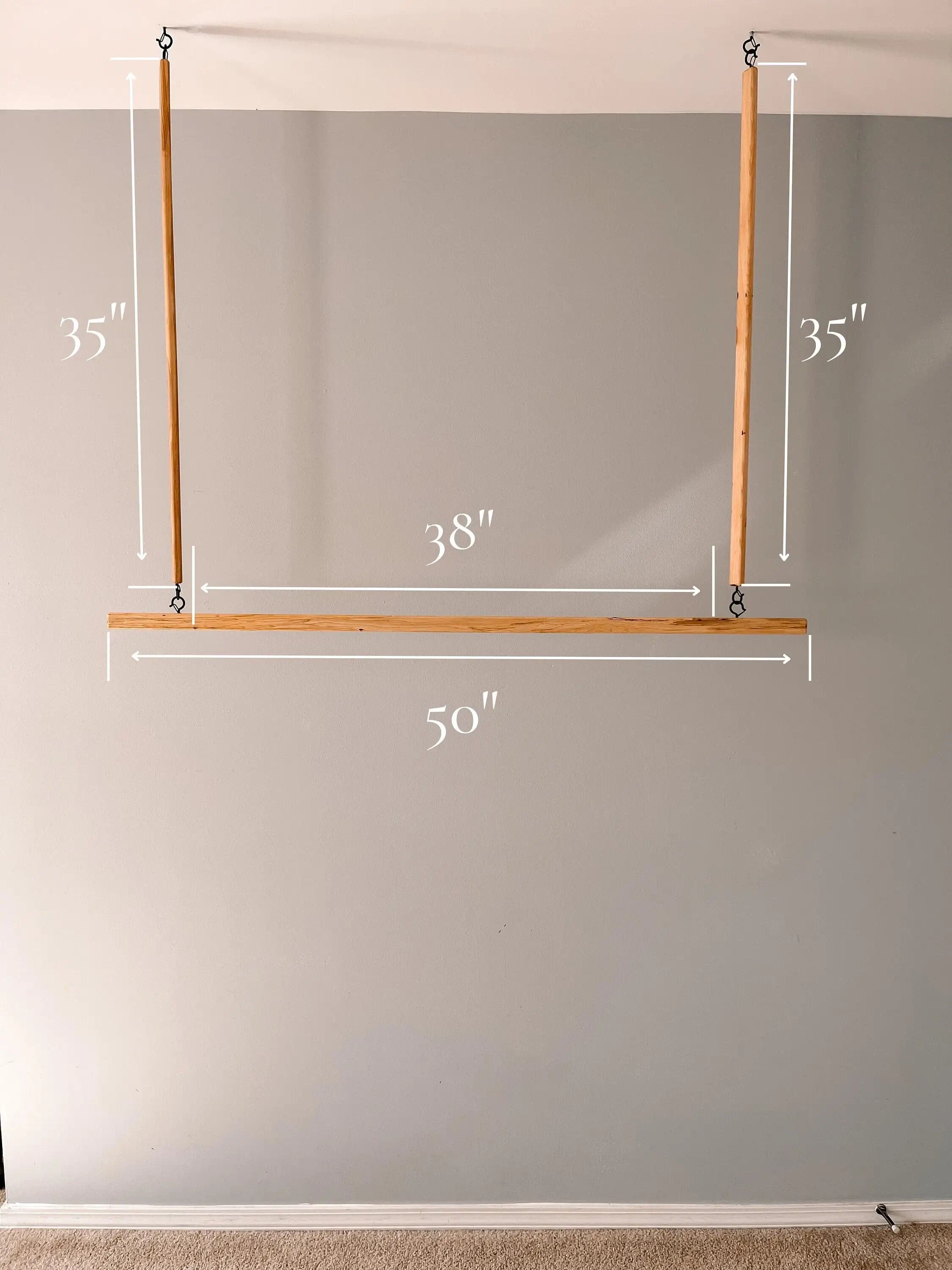 Overhead wood storage rack – space-efficient ceiling-mounted shelf alternative