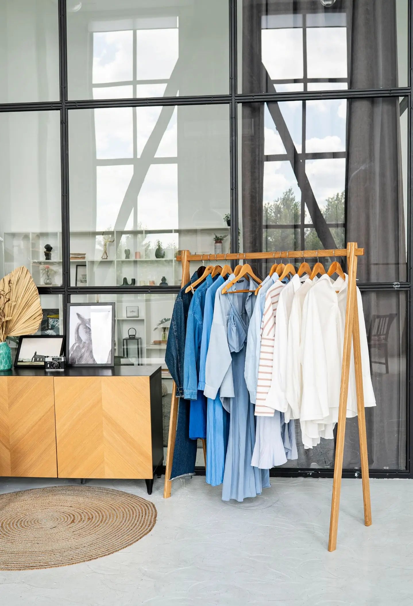 Wooden garment hanger with rich natural tone – blends with any closet design