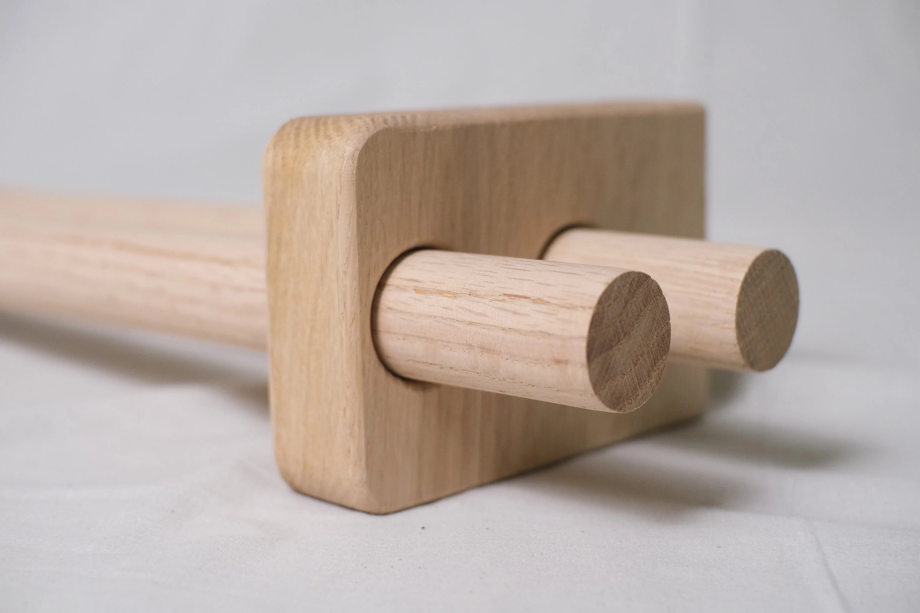 Wooden double curtain rods – handcrafted with brackets for easy wall mounting