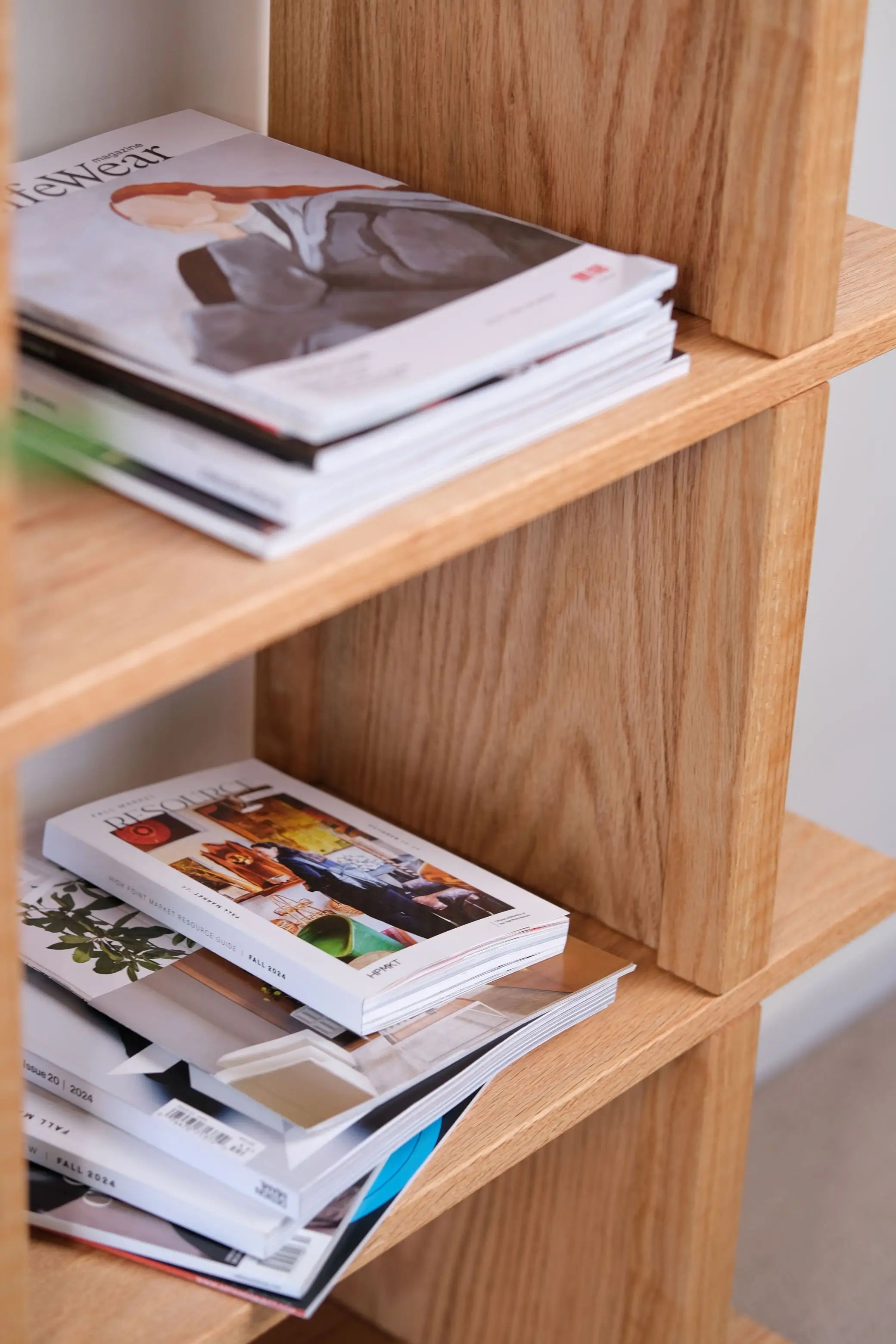Silyl wooden bookshelf – handcrafted shelving unit with clean, modern silhouette