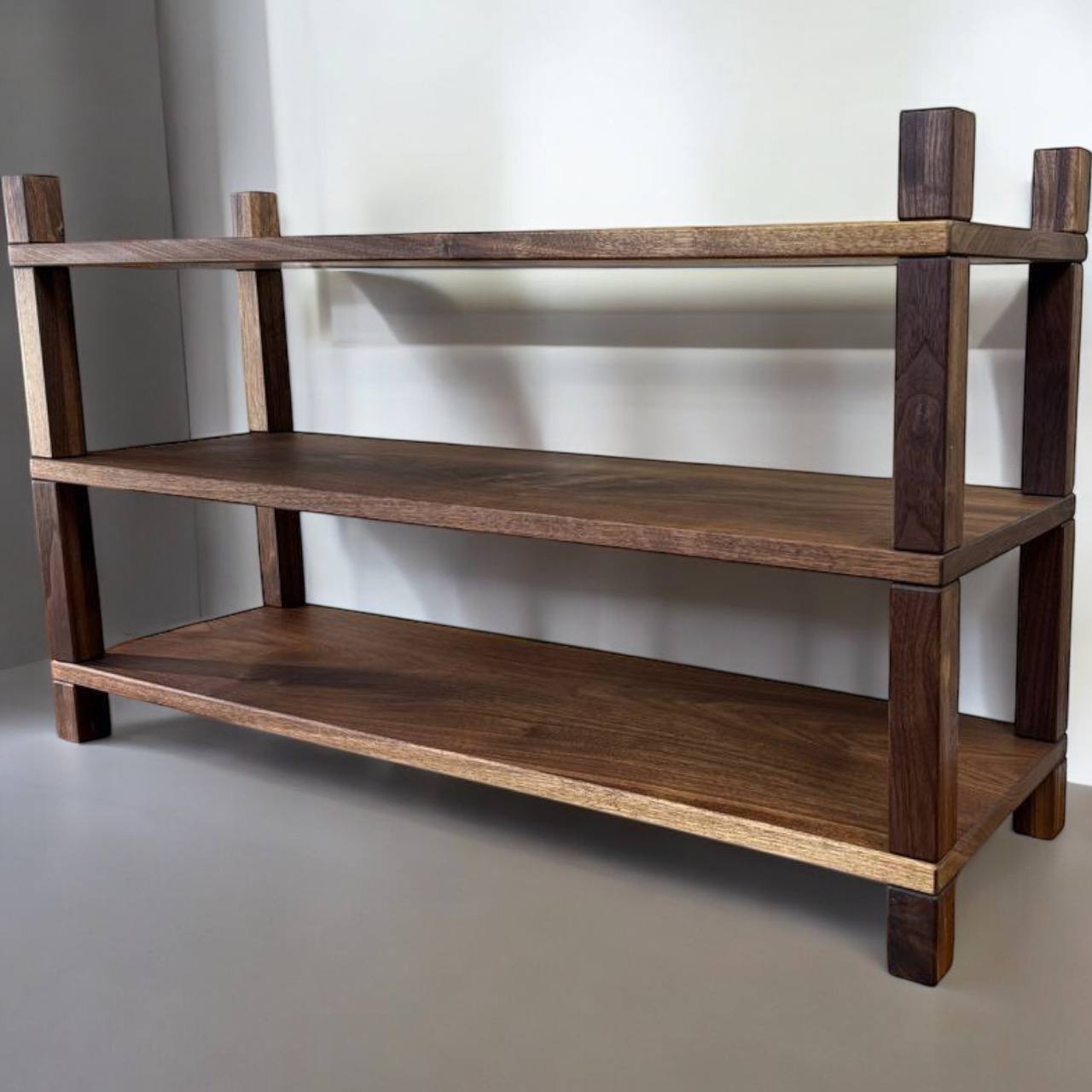Solid Wood Shoe Rack – Slab Style 2–4 Tier Organizer