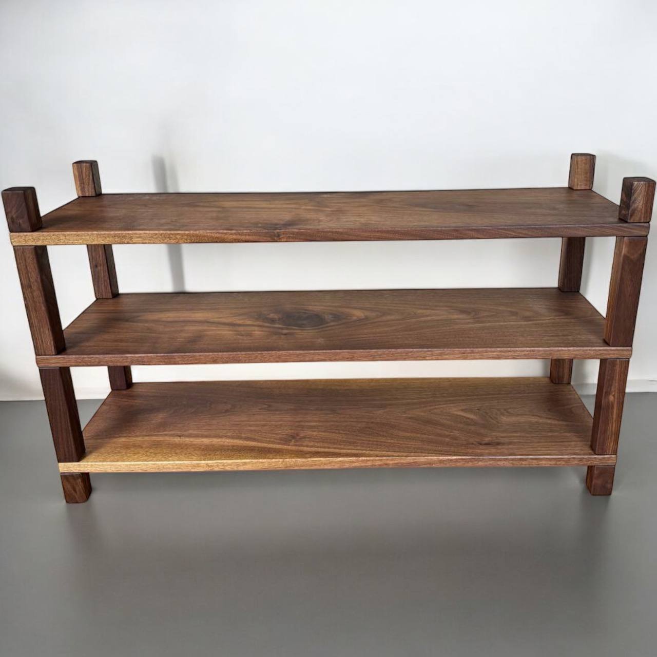 Solid Wood Shoe Rack – Slab Style 2–4 Tier Organizer