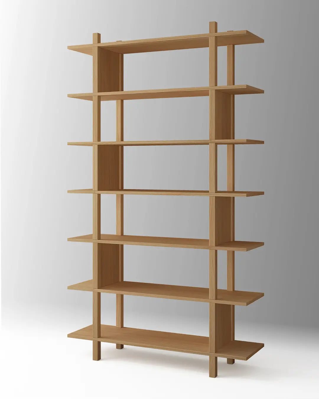 Contemporary bookshelf with clean lines – struttura design crafted from solid hardwood