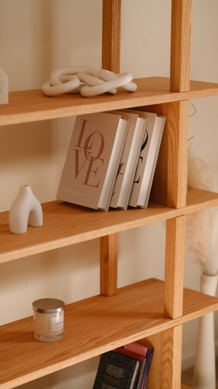 Struttura Solid Oak Bookshelf – Tool-Free, Custom Handmade Shelf