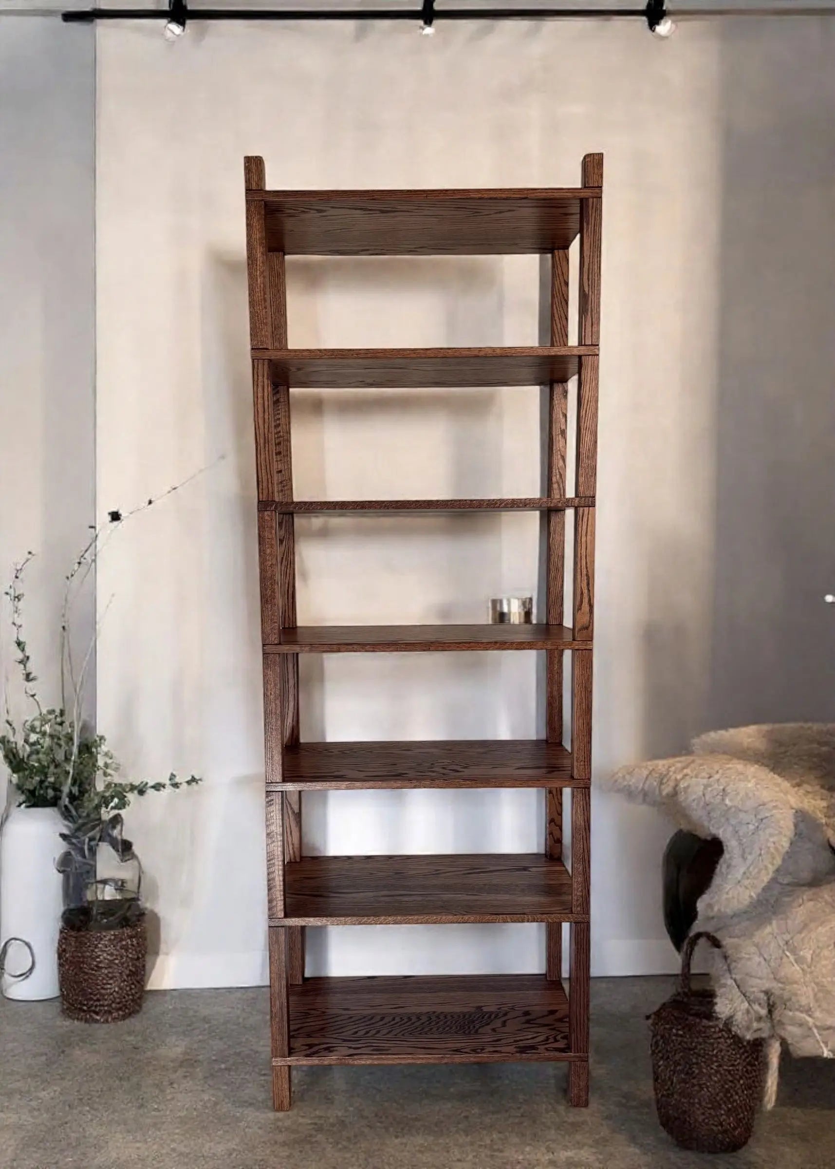 Thor wooden bookshelf – handcrafted solid wood shelving unit with bold, sturdy design