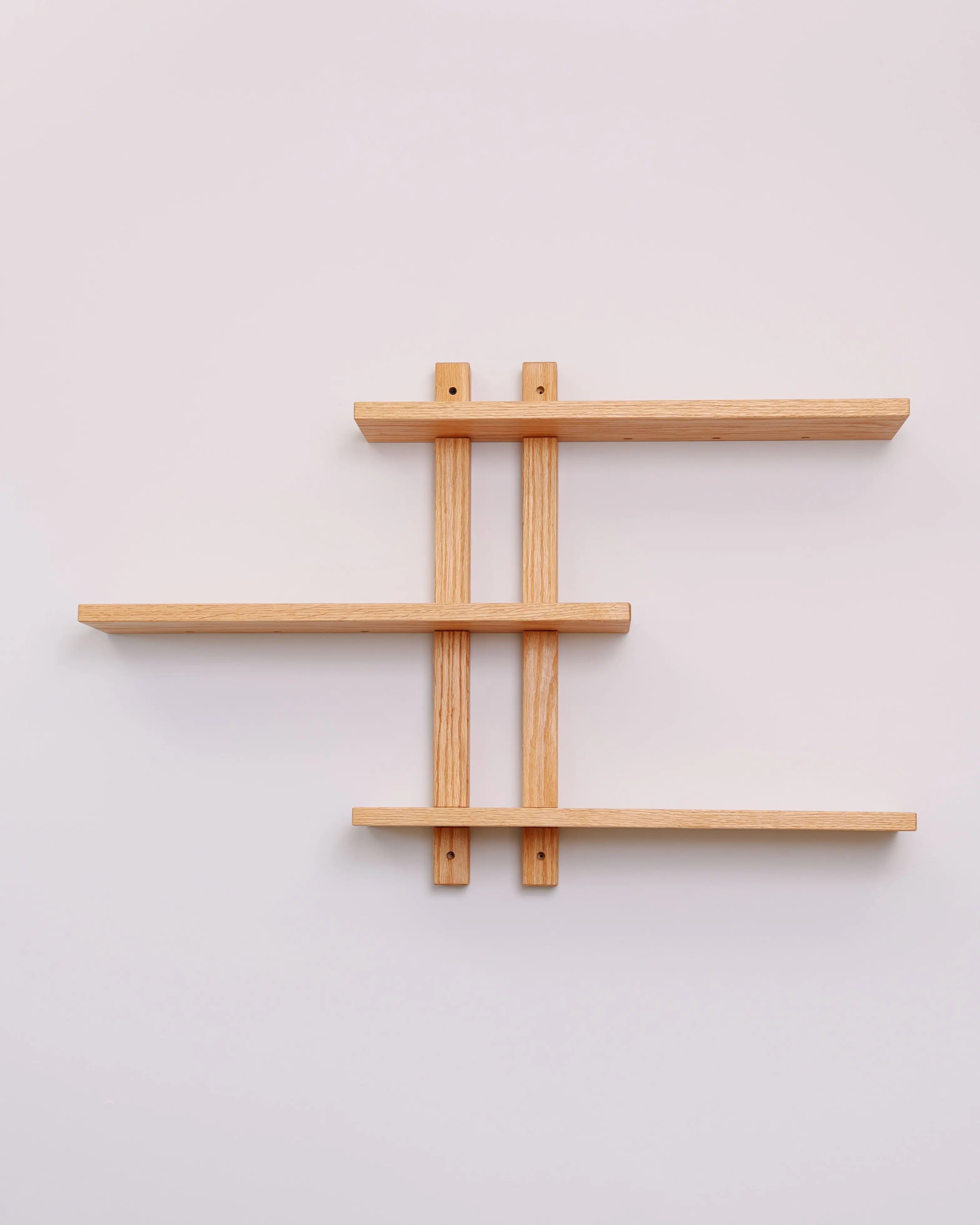 Handcrafted wooden transformer shelf – innovative wall-mounted solution for small spaces