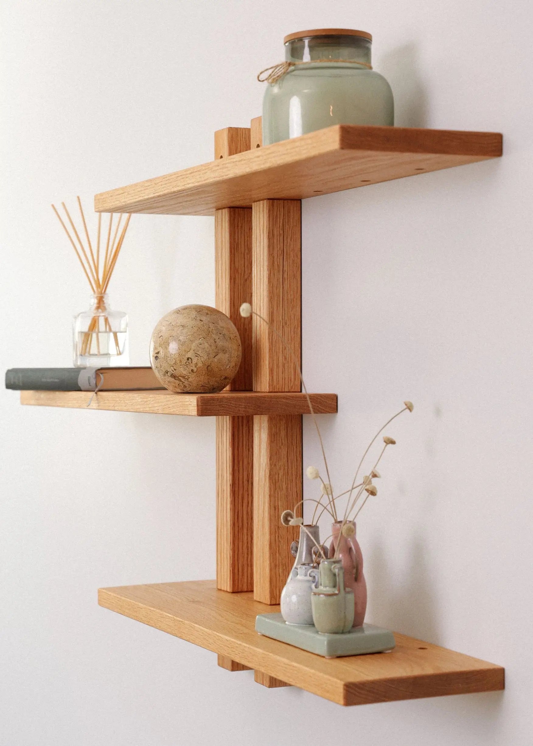 Transformer wall shelf – multifunctional folding wooden shelf for modern interiors