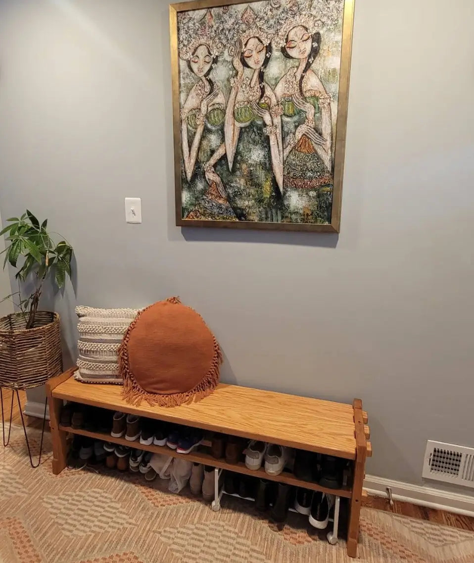 Sustainable solid walnut bench – handcrafted in the USA