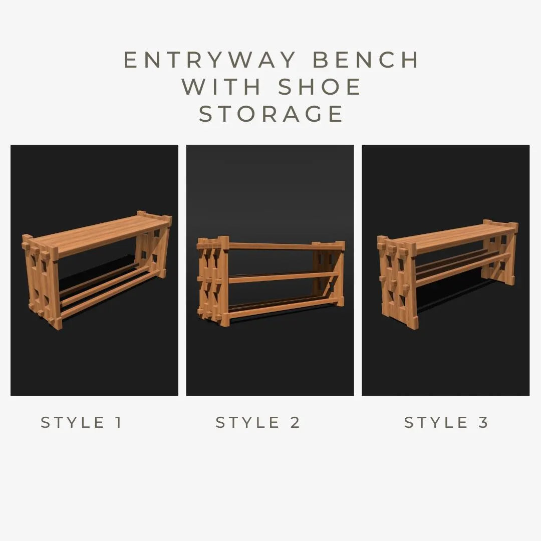Walnut wooden bench with smooth surface and elegant craftsmanship