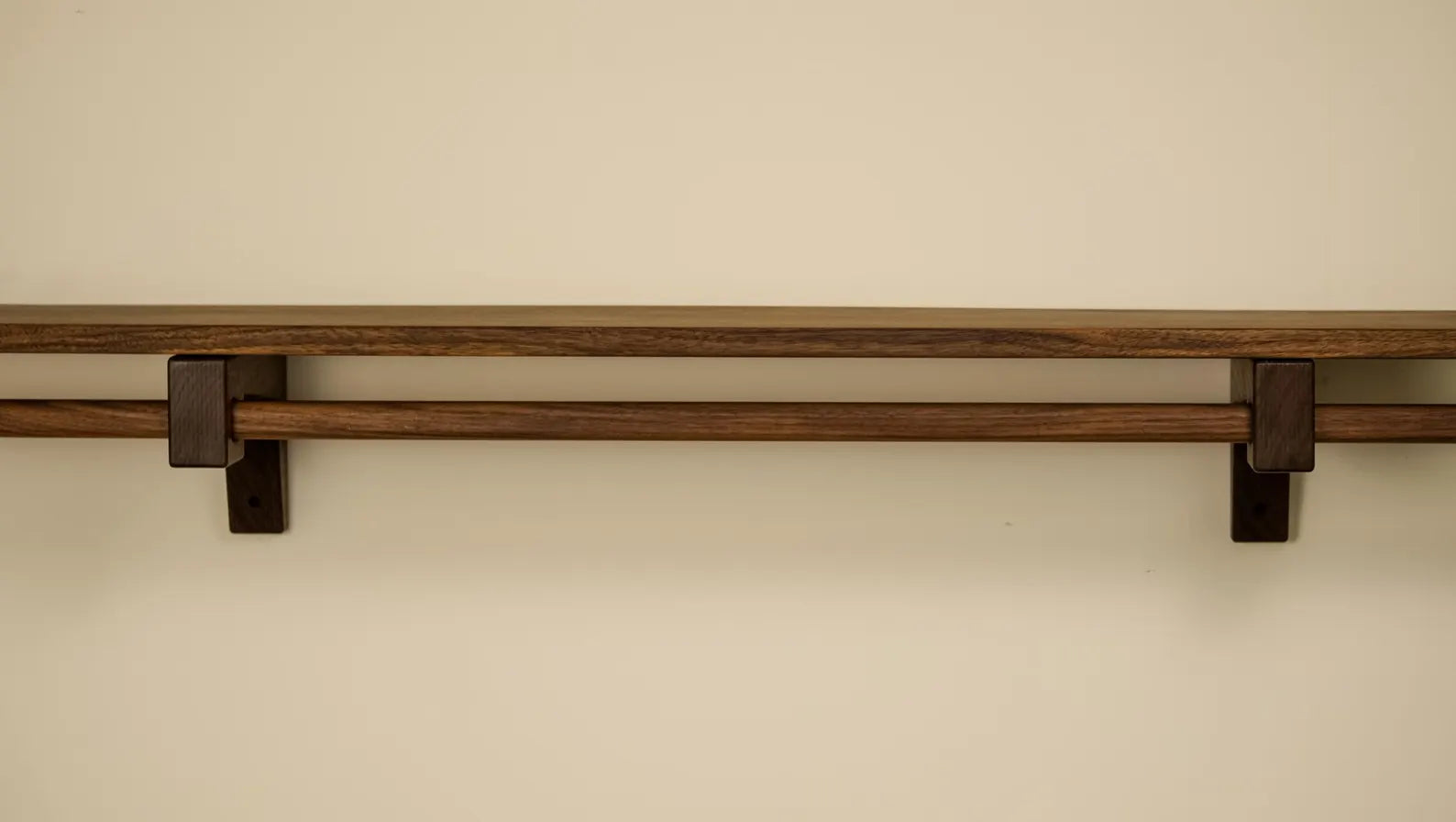Solid walnut shelving for closets – stylish and durable storage solution