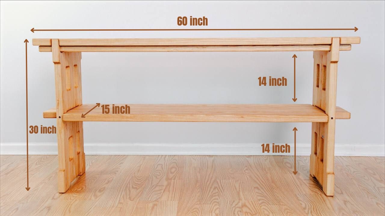 Custom ash hallway table – refined craftsmanship and warm natural tones
