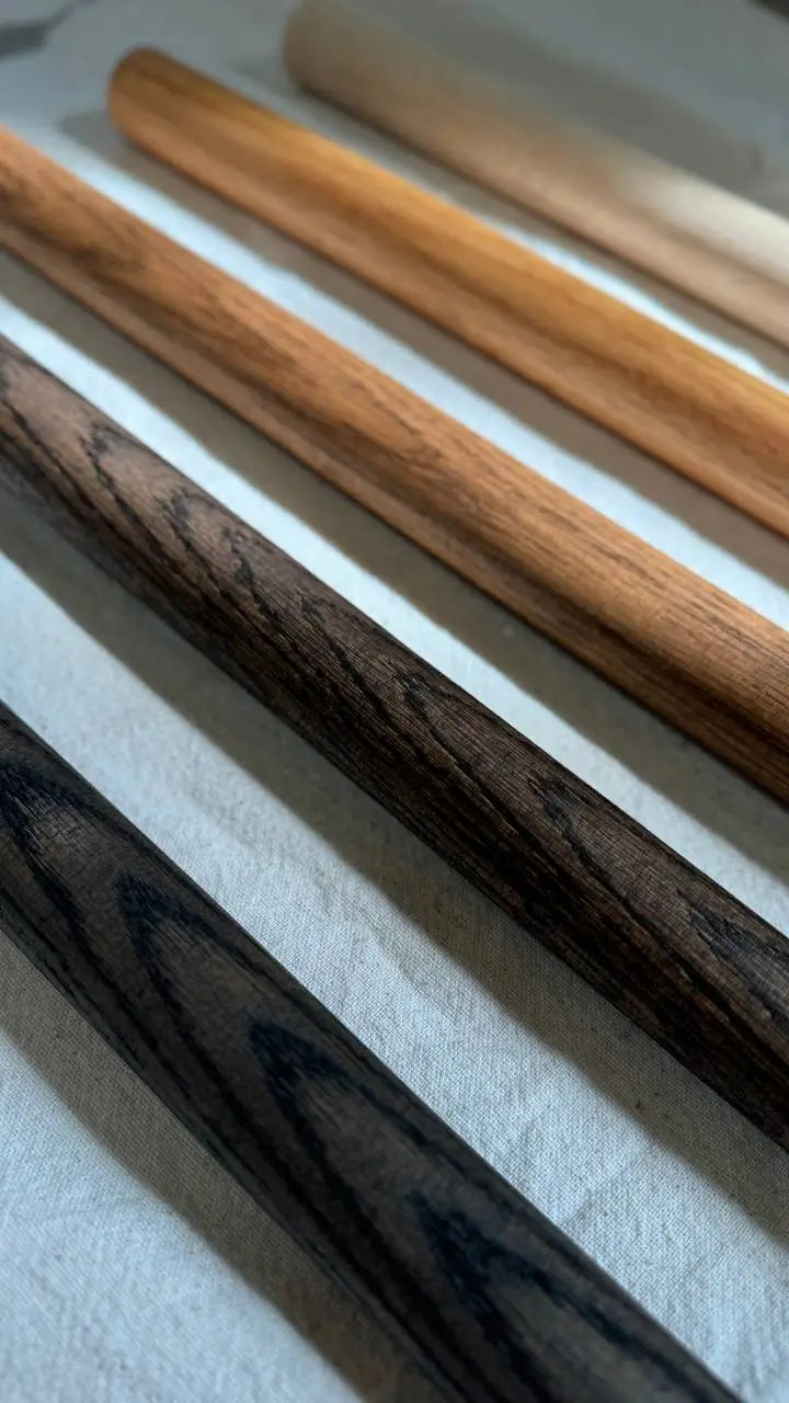 Rustic-style wooden rod installed in kitchen